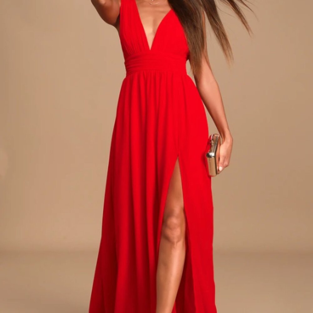 Lulu's Red Maxi Dress Size 12